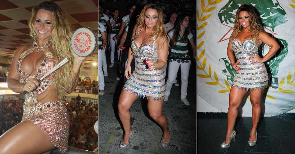 Viviane Araújo, 36 anos, é rainha de bateria da Mancha Verde em São Paulo e do Salgueiro, no Rio de Janeiro. A modelo tem 1,64 m e pesa 60 kg. Medidas: 103 cm de quadril, 69 cm de cintura e 97 cm de busto